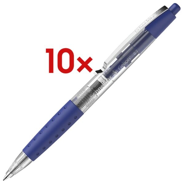 Schneider 10x Gel-Kugelschreiber »Gelion +« blau Image