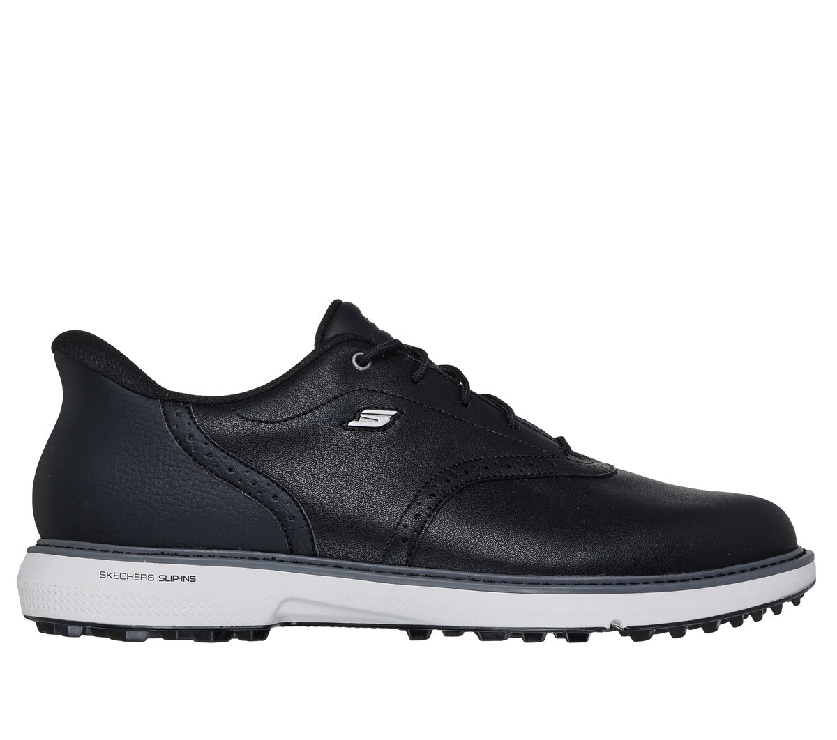 Skechers Men's Slip-ins Waterproof: GO GOLF Prestige SL Shoes | Size 10.5 | Black | Leather/Synthetic/Textile | Arch Fit