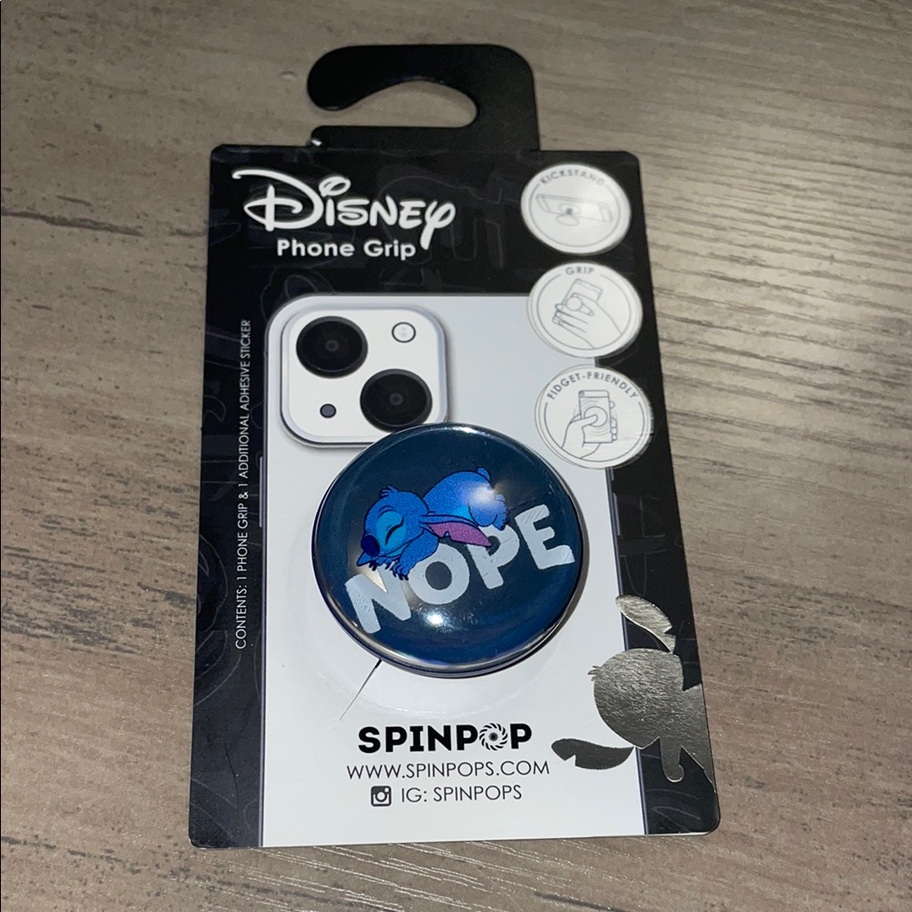 Disney Cell Phones & Accessories | Disney Stitch Phone Grip | Color: Black/Blue | Size: Os