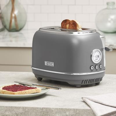 HADEN Chelsea 2 Slice Toaster Wide Slot with Removable Crumb Tray and Control Settings