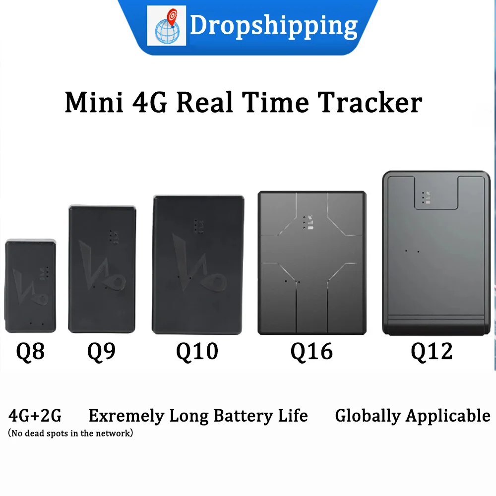 Q8/9/10/16/12 4G GPS Tracker Mini Echtzeit Auto Tracking Gerät Anti-verloren Tracker Fahrzeug Kinder GPS Locator Dropshipping Image
