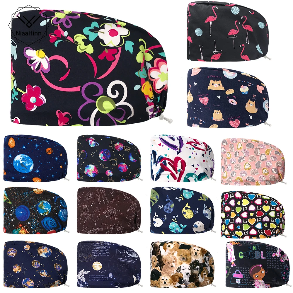 Gros pharmacien travail soins infirmiers accessoires hommes et femmes gommage doux réglable coton uniforme accessoires médecin casquette chirurgicale