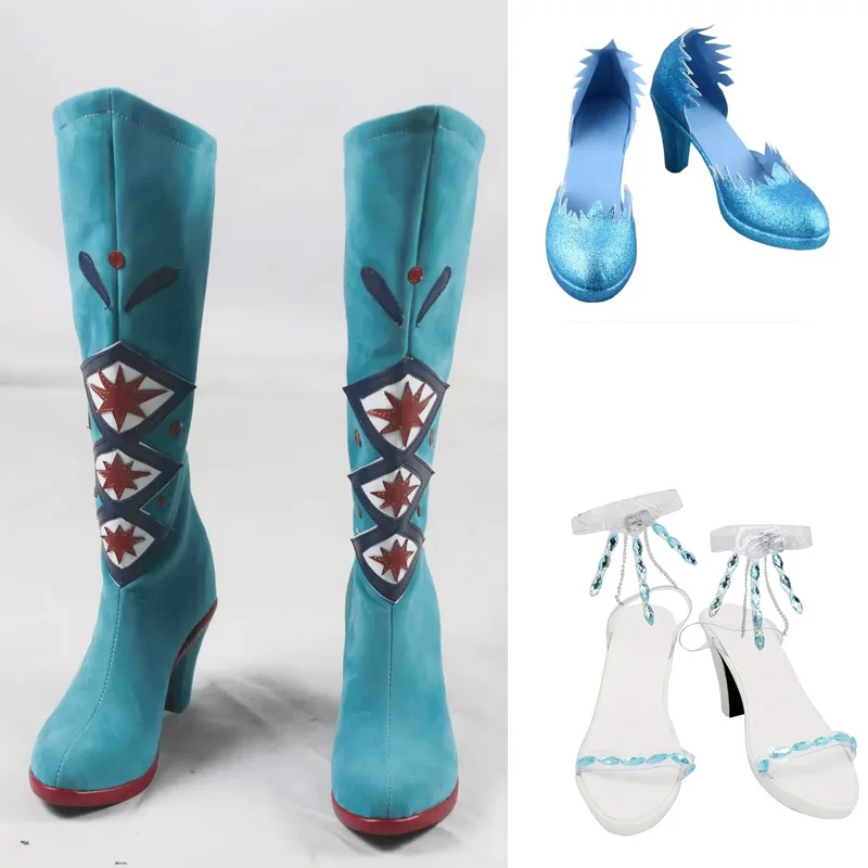 Neue Schneekönigin-Prinz-Schuhe für Anna und Elsa, Cosplay-Schuhe für Erwachsene, Stiefel für Damen und Herren, Halloween-Hochzeitsschuhe, Größe 44