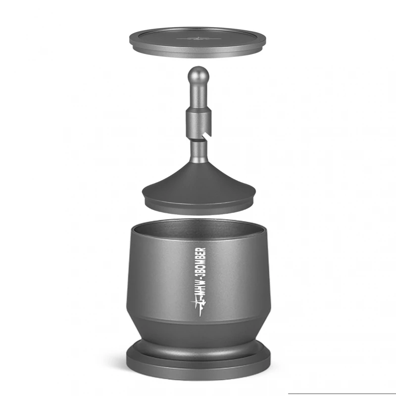 MHW-3BOMBER 58 mm Aluminiumlegierung Kaffeepulver Picker Dosierbecher mit Dosierring Blind Shaker Kaffeepulver Empfängerbehälter Image