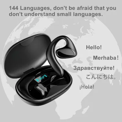 144-Sprach-Übersetzungs-Headset, kabelloses BT-Übersetzungs-Headset, 144-Sprachen-Übersetzung, intelligentes Sprachübersetzungsgerät Image
