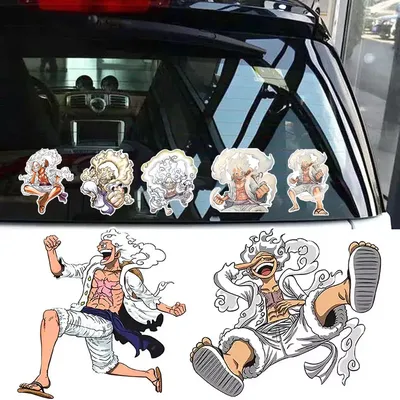 Anime-Aufkleber, einteilige Aufkleber, Ruffy Fifth Gear, Autoaufkleber, Kratzer, Abdeckung, Image