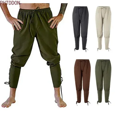 Piratenhose Erwachsene Männer Mittelalter Cosplay Renaissance Gothic Lounge Reiter Navigator Image