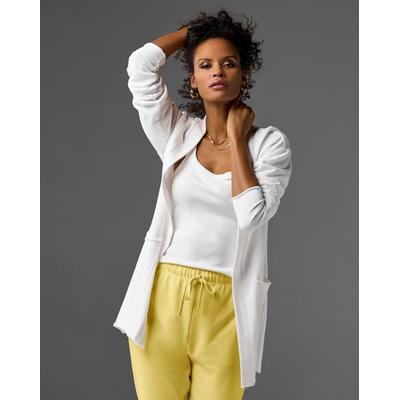 Boston Proper - White - Cotton Comfort Pocket Cardigan - Medium