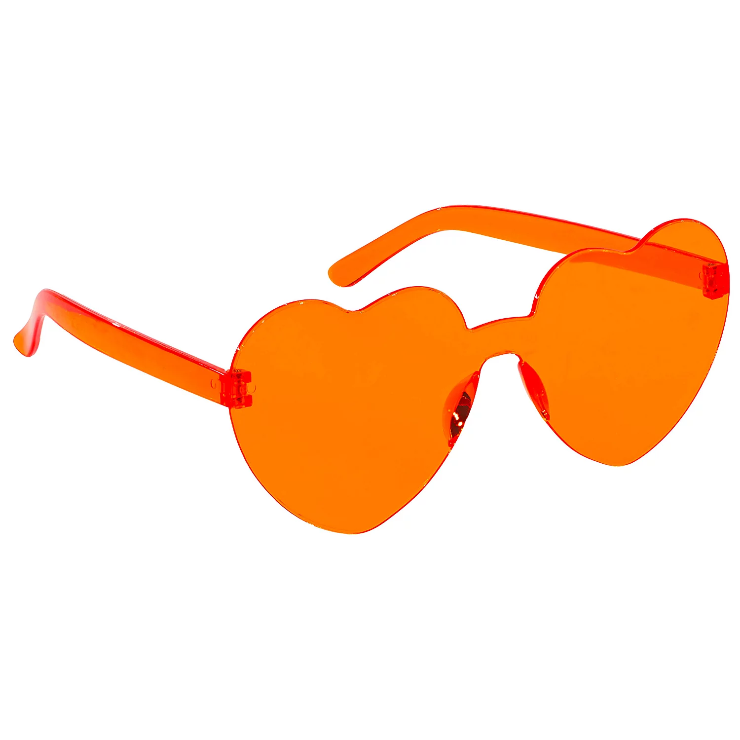 Lunettes ""cœur"", orange fluo