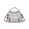 Umhängetasche aus Kunstleder für Damen, kleine lässige Handtasche mit mehreren Reißverschlussfächern, stylische Schultertasche für Reisen und Shopping, Farbe Weinrot, Schwarz, Weiß