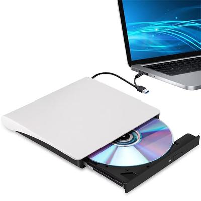 External CD/DVD Drive for Laptop Type-C CD/DVD Player USB 3.0 Portable Burner Writer Reader Compatible with Mac MacBook Pro/Air iMac Desktop Windows 7/8/10/XP/Vista