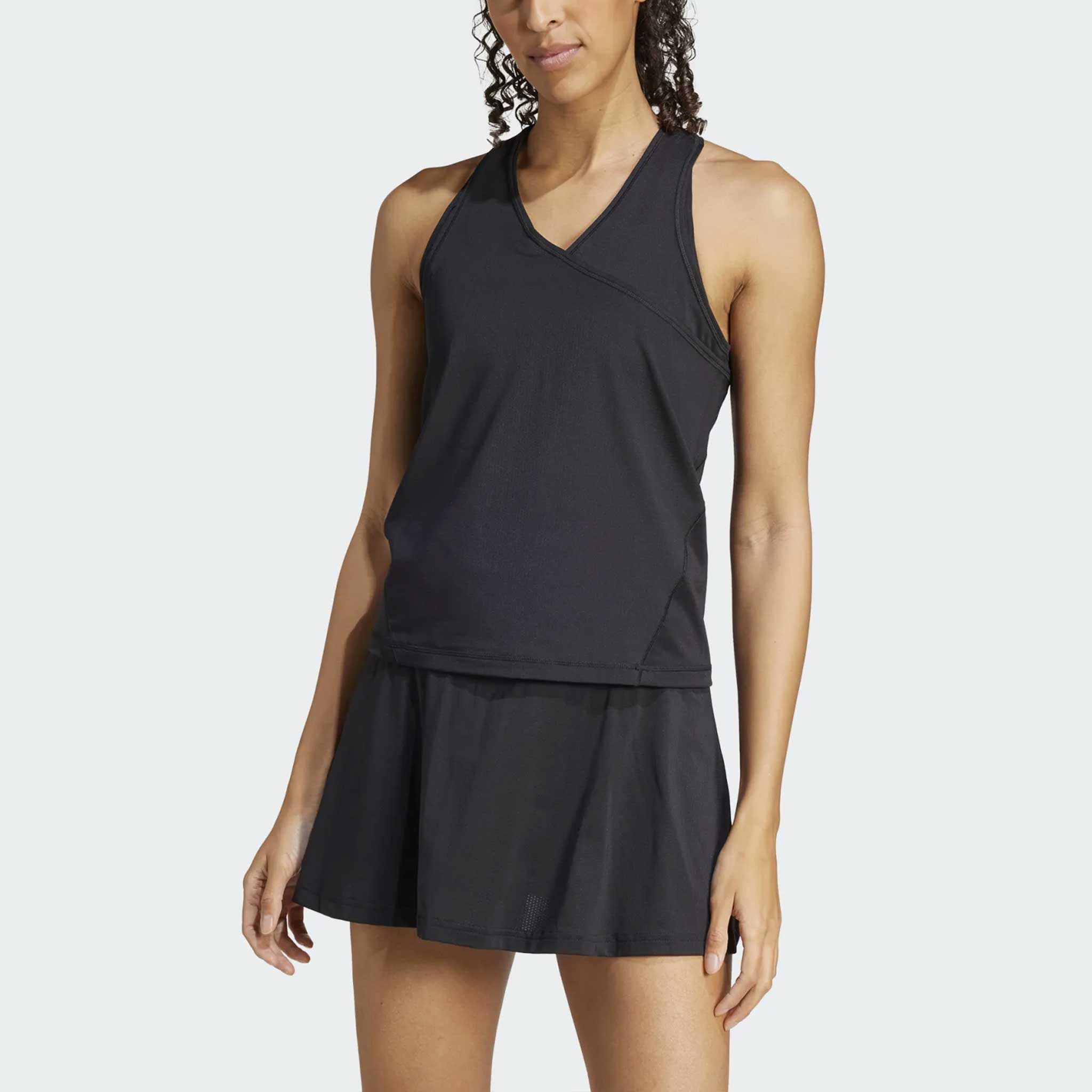 adidas Club V-Neck Tank 2025 Women's Tennis Apparel Black