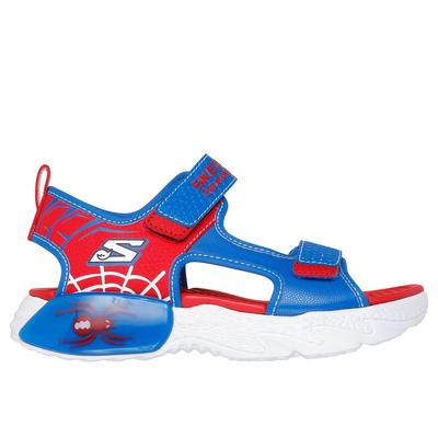 Skechers Boy's Creature-Splash - Bugtacular Sandals | Size 4.0 | Blue/Red | Synthetic | Machine Washable