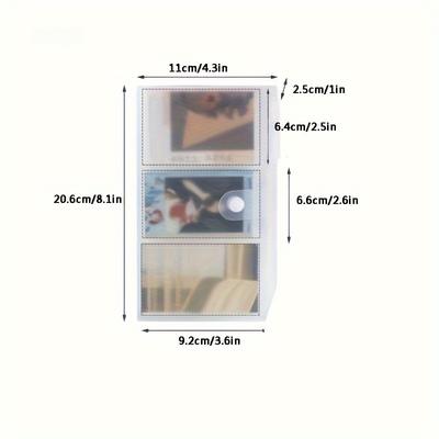 TEMU 1pc White Pvc 240-pocket Transparent - Large Capacity Storage For Memories, Movie Tickets, Postcards, And Collectibles