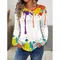 Moda stampa 3D grafica colorata girocollo manica lunga T-shirt abbigliamento donna abbigliamento