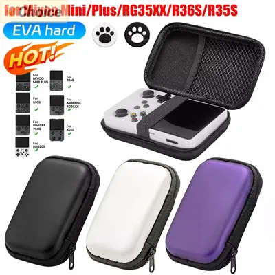 EVA Hard Carrying Case Shockproof with 2 Joystick Caps Portable Travel Case for Miyoo Mini Plus/ANBERNIC RG35XX/R36S/R35S