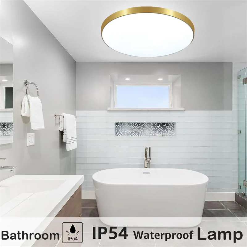 Badezimmer Licht Wasserdichte Led-deckenleuchten 18W 30W 40W Runde Led-deckenleuchte Für Küche Wohnzimmer balkon Toilette 110V 220V