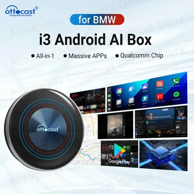 OTTOCAST OttoAiBox i3 Wireless CarPlay Android AI Box TV Box for Mini HDMI for Netflix for BMW ID6