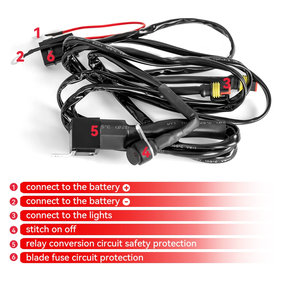 Moto LED Fendinebbia Cablaggio Faro Refit Interruttore Relè Filo Per BMW R1200 GS Moto Faretto Cavo Accessorio