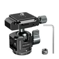 Testa a sfera per treppiede in alluminio a sgancio rapido con Arca Swiss + supporto per fotocamera con pattino freddo per fotocamera DSLR, monitor, microfono, luce, treppiede, fotografia