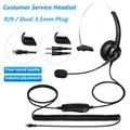 Cuffie per Call Center cablate RJ9 da 3.5mm microfono cuffie telefoniche cavo lungo cuffie per il servizio clienti con cancellazione del rumore