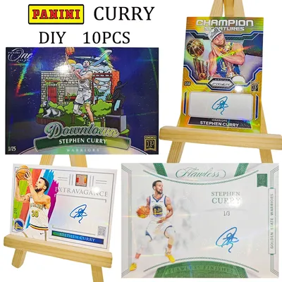 Panini selbstgemachte Sternkarten DIY Stephen Curry Karten Brechung Farbblitz Sammelkarten Image