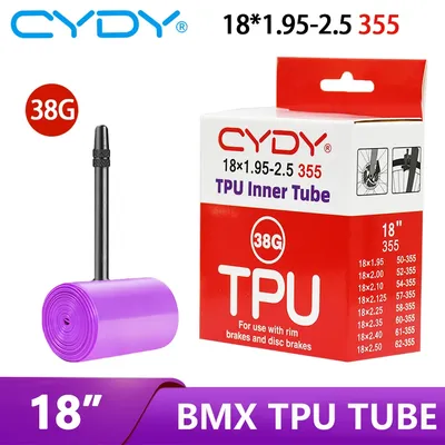 CYDY Fahrrad-TPU-Schlauchkamera 18 Zoll 355 18 x 1,95 2,0 2,125 2,25 2,35 2,4 2,5 Zoll Ventil 45 mm BMX-Fahrradreifen pneu Fahrradreifen