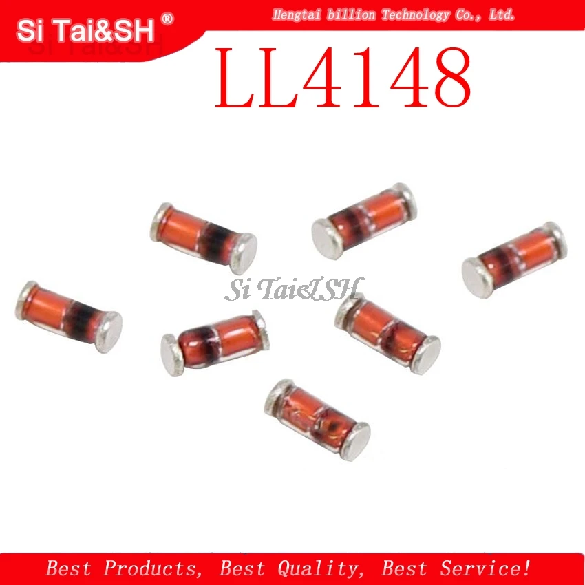 100PCS LL4148 LL-34 SMD 1N4148 IN4148 High-speed schaltung Neue original Image