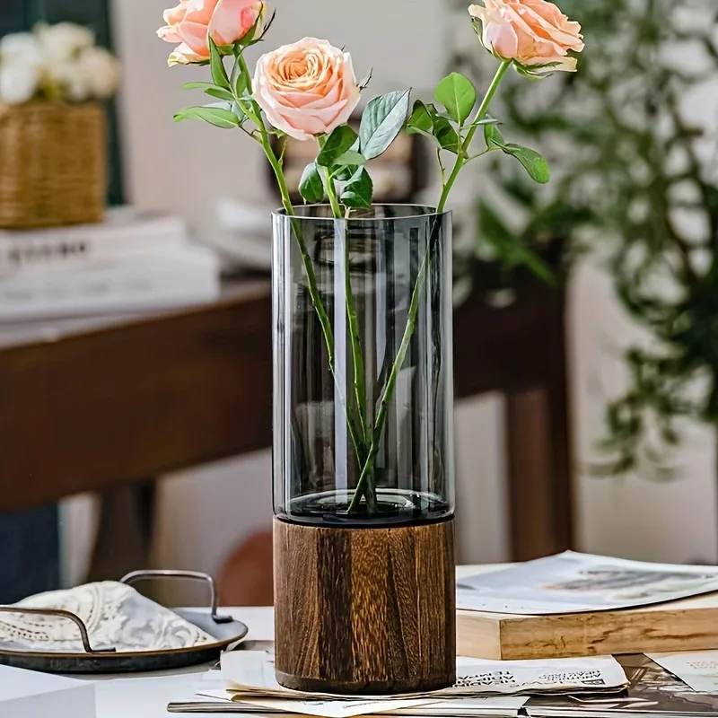 Licht Luxus Einfache Retro Vase Dekoration Kreative Primäre Farbe Glas Wasser Pflegende Vase Wohnzimmer Tisch Dekoration