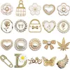 1/20 stücke Goldene Metall Schuh Charms Luxus Blume Ahorn Blätter Schuh Zubehör für Clog Dekoration Frauen Männer Mode Schuh schnalle