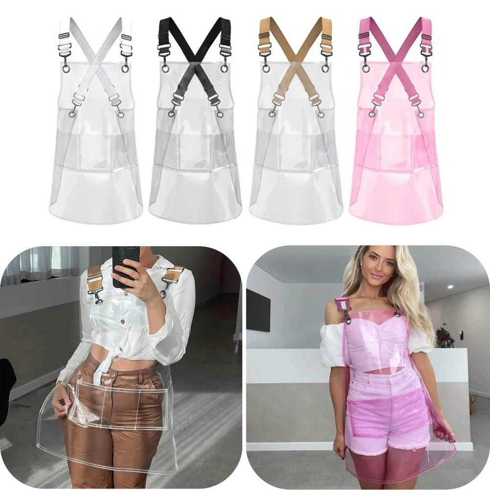 Mode TPU transparente Schürze für Friseur Koch Küche Backen Malerei öl beständige Schürzen Mode Männer Frauen Anti fouling Arbeits schürze Image
