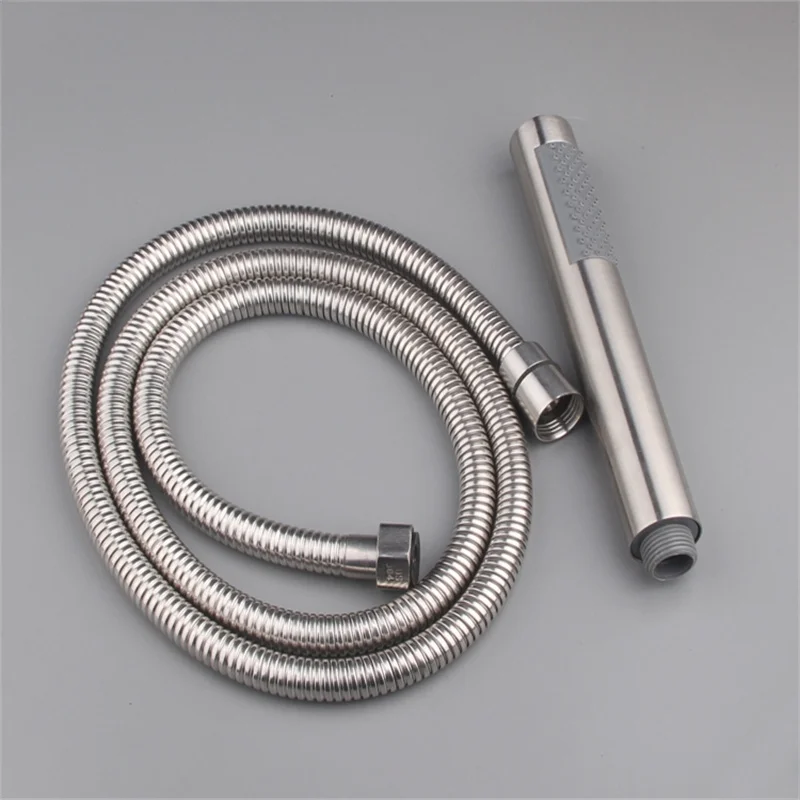 Ensemble de douche de bain, robinet de salle de bains, bec de baignoire, pomme de douche murale brossée avec douchette à main, accessoires de salle de bains