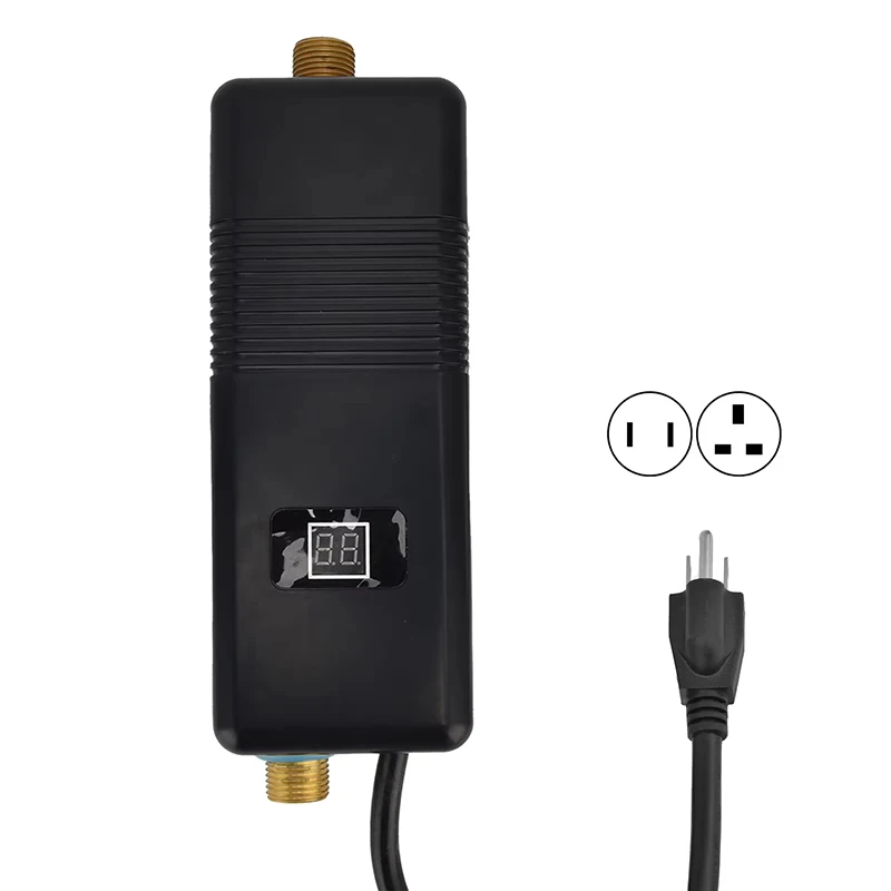 3000 W elektrischer Durchlauferhitzer für Zuhause, Badezimmer, Küche, Waschraum, Camping, schwarzer Badezimmer-Warmwasserbereiter, elektrischer Warmwasserbereiter