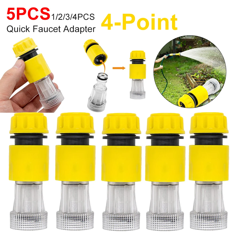 1~5Pcs Car Washing Machine Water Filter High Pressure Washer Water Connector Filter Quick Connection Garden Hose Pipe Fittings