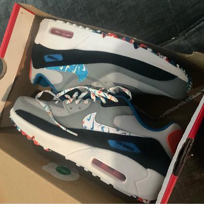 Nike Shoes | Brand New In Box Nike Air Max 90 Ltr(Gs) | Color: Blue/Gray | Size: 6g