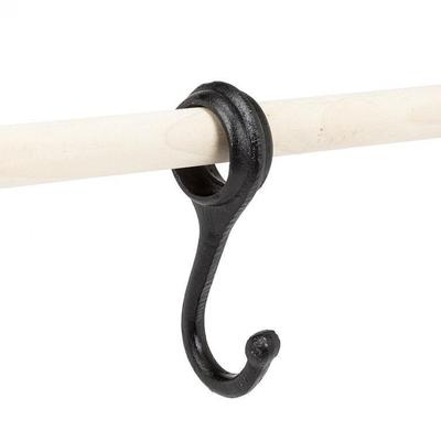 Black Cast Iron Dowel Hook
