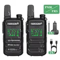 TIDRADIO 2PCS TD-M11 Walkie Talkie IP55 Impermeabile Senza Licenza Mini Walkie Talkie PMR FRS Radio di Comunicazione A Lungo Raggio
