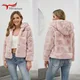 Cappotto invernale in pelliccia sintetica da donna cappotto soffice di moda di marca di lusso giacca di pelliccia calda spessa capispalla corta di alta qualità da donna