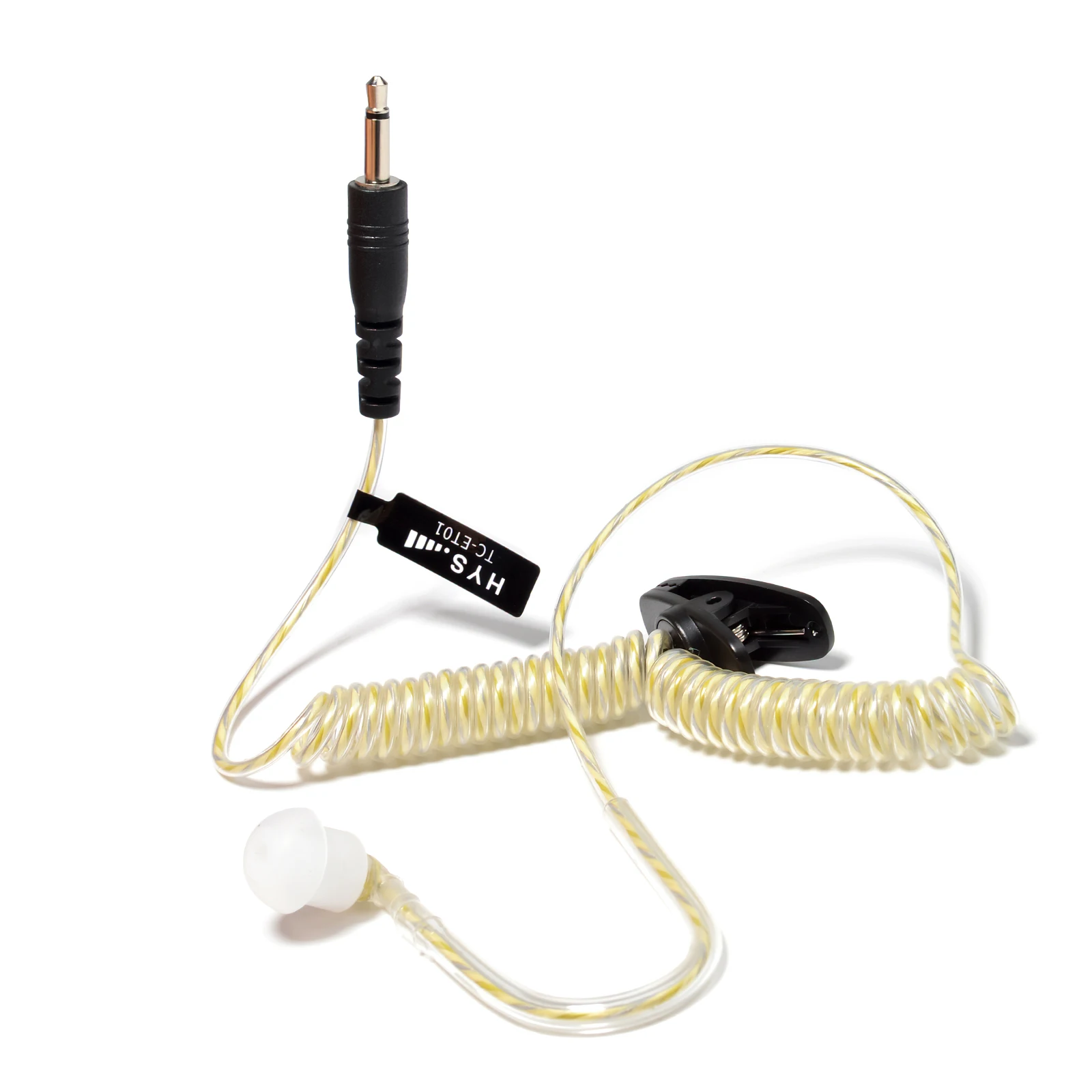 Strafverfolgungs-Kopfhörer mit 3,5 mm, nur Hören, Balanced Armature, weiche kabelgebundene In-Ear-Kopfhörer für Funkgeräte/Schulterlautsprechermikrofone Image