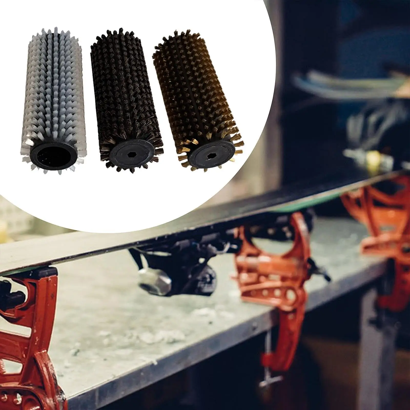 Elektrische austauschbare Rollenbürste, austauschbares, wiederverwendbares Wartungswerkzeug, rotierende Bürste, Snowboard-Wachsbürste, Ski-Wachsbürste Image