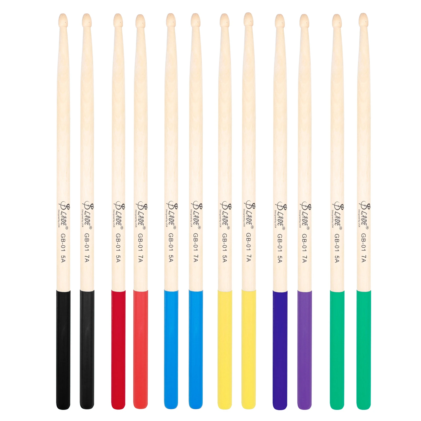 SLADE 5A/7A Ahorn Drumsticks GB-01 Professionelle Holz Drum Sticks Trommel Schlägel Percussion Musical Instrument Zubehör Teile Image