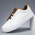sneakers casual da uomo con lacci bianchi e marroni – scarpe basse alla moda per l'uso quotidiano e gli outfit urbani