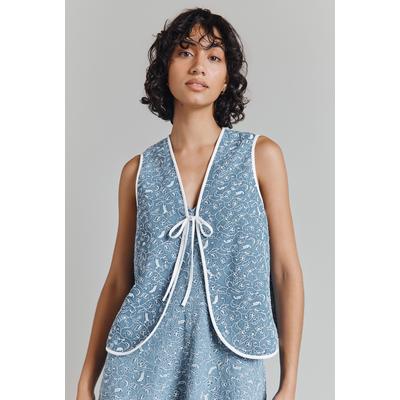 Ghost Juliet Embroidered Denim Waistcoat