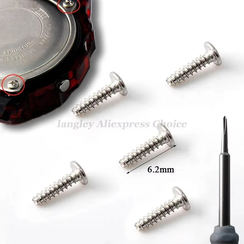 Edelstahl-Uhrengehäuse-Schrauben für Casio GA-110/120/150 DW6900/5600 Ersatz-Uhrengehäuse Reparatur-Schrauben Image