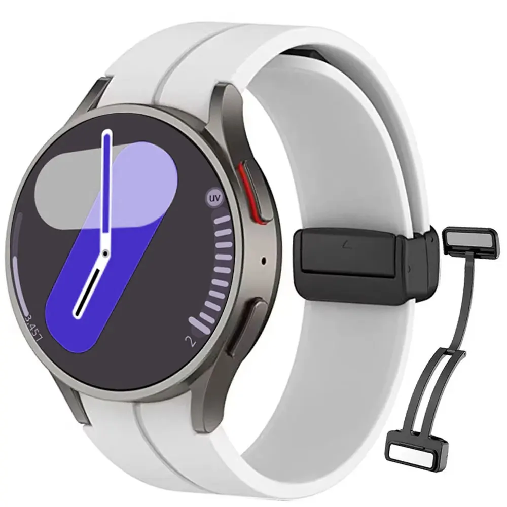 Für Samsung Galaxy Watch 7 Band FE/5 Pro/6/4 Classic 44 mm 40 mm magnetisches Silikon Sportgürtel Armband Correa Galaxy Watch 7 Armband Image
