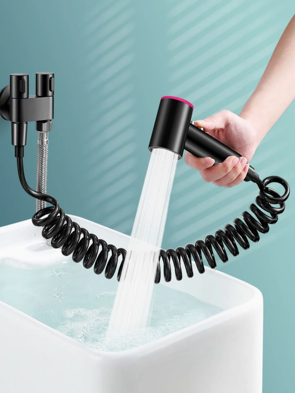 Neue Handheld Bidet Spritzpistole Tragbare Hochdruck Bidet Spritzpistole Set Bad Reinigung frauen Waschen Wc Zubehör