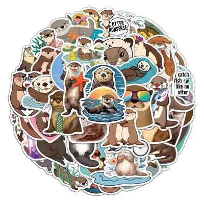 50PCS süße Cartoon Tier Affe Briefpapier Box, Wasser Tasse Notebook, wasserdichte Telefon Gitarre Dekoration Graffiti Aufkleber Image