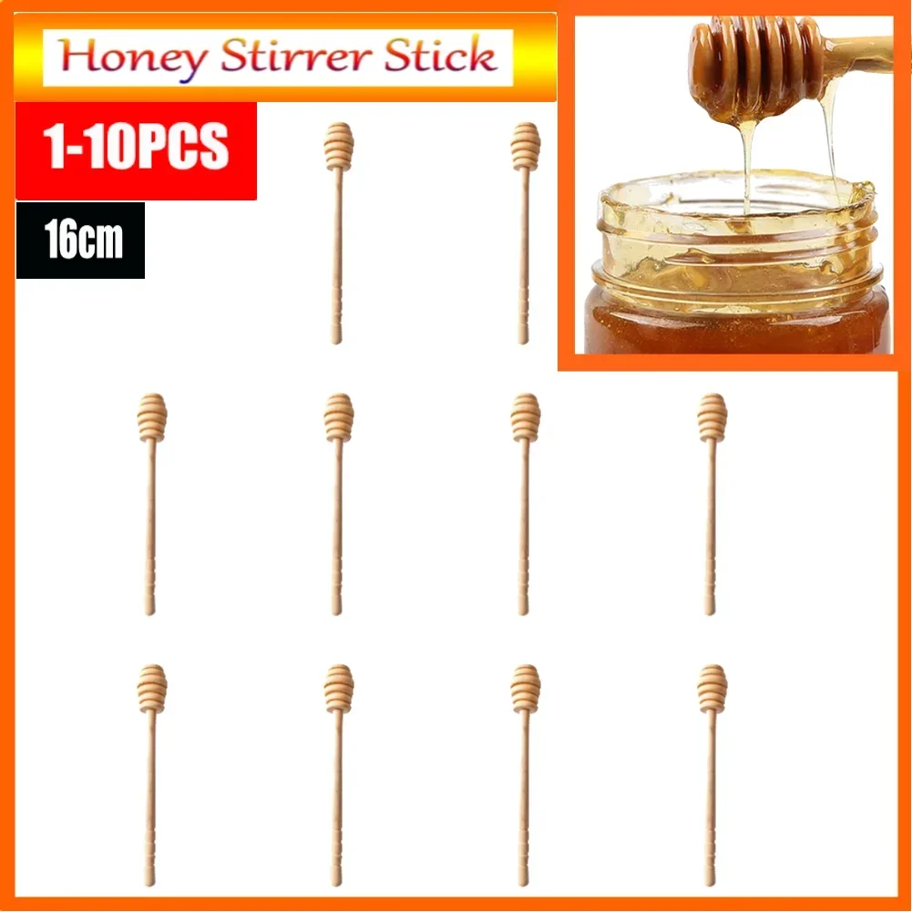 1-10PCS Honig Löffel Stick Honig Rührer Stick Langen Griff Honig Mischen Rührer Multifunktions für Hochzeit Party Image