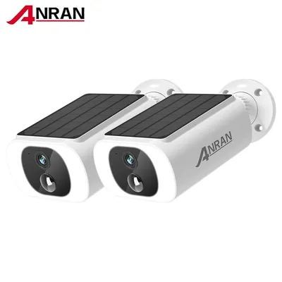 ANRAN 2/3/4 PCS Outdoor Wireless WIFI Kamera 2,4G 3MP Batterie Solar Sicherheit Kamera Flutlicht Farbe Nachtsicht lokalen Alarm