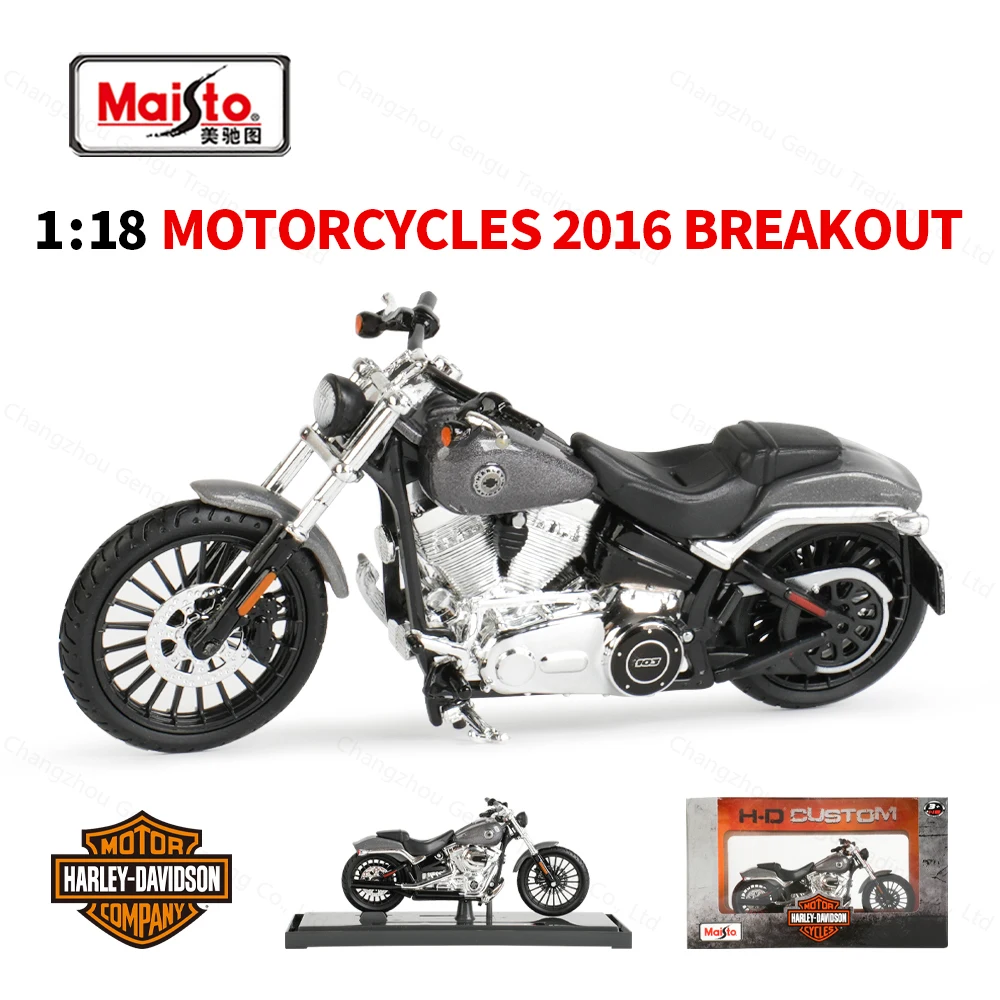 Maisto 1:18 Harley-Davidson 2016 Breakout Druckguss Fahrzeuge Sammeln Hobbies Motorrad Modell Spielzeug
